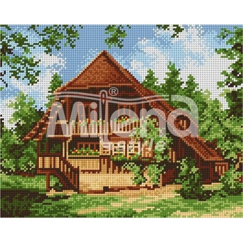 Image 1 of Milena Style Горска хижа - гоблен с щампа без конци