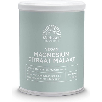 Mattisson Healthstyle Vegan Magnesium Citrate Malate, 195 mg, 125 g, Mattisson Healthstyle (MT2326)