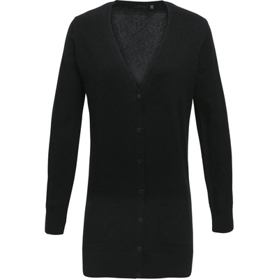 Premier PR 698 / Дамски дълъг кардиган - черен XXL (3906980022g)