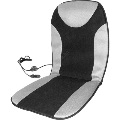 COMPASS Отопляем калъф за седалка с термостат 12v сив/черен (cp0197)