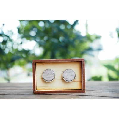 Wood Style manžetové knoflíčky šedé hedvábí – Hledejceny.cz