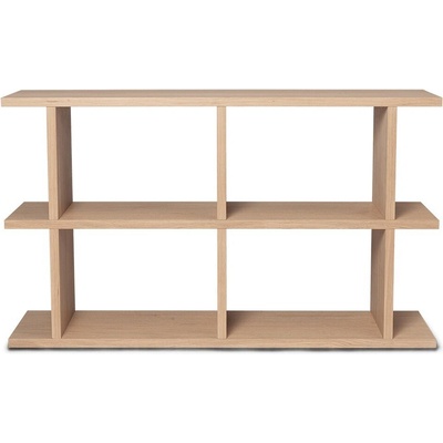 ferm LIVING Knižnica Kona Bookcase 2x2, Natural Oak Veneer – prírodná/dub