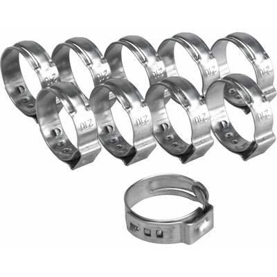 Spona na 1/2" pneumatickú hadicu, 10ks, ⌀17.8mm - 21.0mm, antikoro, EXTOL PREMIUM