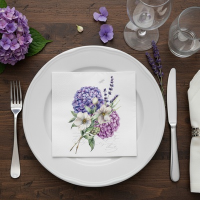 ti-flair Ubrousek 33x33cm Kytice s Hortenzii – Zboží Dáma