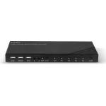 Lindy KVM суич 4 порта HDMI 4K60, USB 2.0 и аудио, Lindy 32810 (32810)