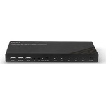 Lindy KVM суич 4 порта HDMI 4K60, USB 2.0 и аудио, Lindy 32810 (32810)