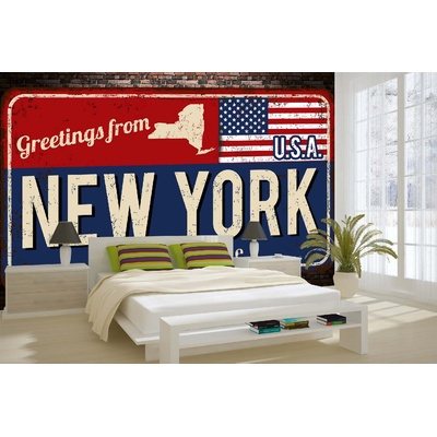 DIMEX ART Самозалепваща се флизелинова фототапета табела - ню йорк 375 x 250 см