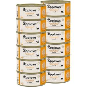 Applaws Консерва за котки с пилешки гърди и сирене 12 x 156 г