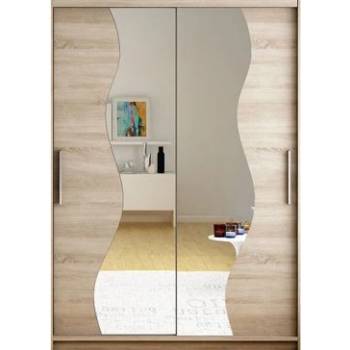 Kapol Miami S 120 cm s dvojitým zrcadlem a posuvnými dveřmi Dub Trufla