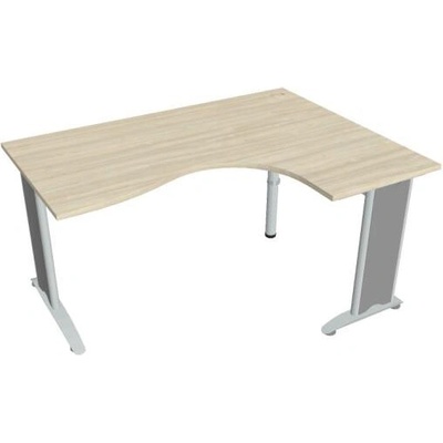 Hobis Pracovný stôl Flex, ergo, ľavý, 160 x 75,5 x 120 cm(80x60) cm, agát/kov
