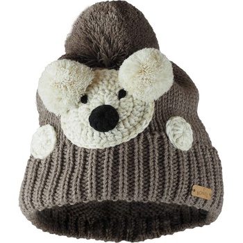 Bontis dětská zimní čepice s háčkovaným medvídkem Kašmírová