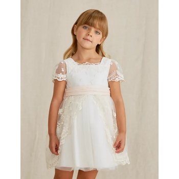 Image 1 of Abel & Lula Разкроена официална рокля с дантела и коланче Abel&Lula