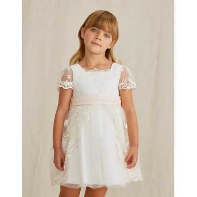 Abel & Lula Разкроена официална рокля с дантела и коланче Abel&Lula