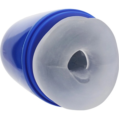 Shots Toys VIBROBATOR Negative Pressure Suction and Vibration Masturbator Metallic Blue
