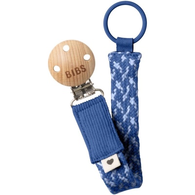 BIBS Paci Braid клипс за биберон Cornflower / Dusty Blue