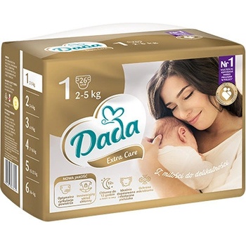 DadaExtra Care 1 Newborn 2-5 kg 26 ks