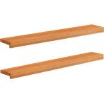 vidaXL Парапети за прозорци 2 бр. Светло кафяво 100 x 20 x 2 cm (42048178)