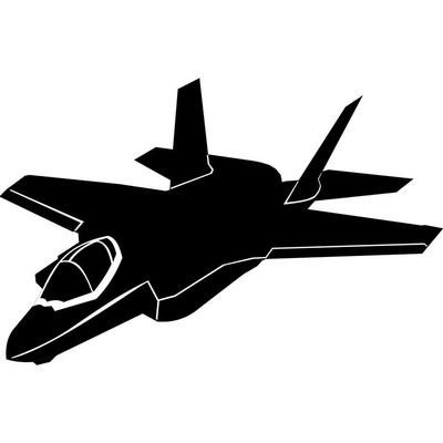 Samolepka F-35 Lightning II Barva: Černá, Velikost: Malá – Zboží Živě