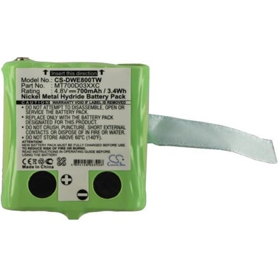 Cameron sino Батерия за радиостанция DeTeWe Outdoor 8000 MT700D03XXC NIMH 4, 8V 700mA Cameron Sino (CS-DWE800TW)