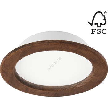 LAMKUR Led вградено осветително тяло woody spot led/16, 5w/230v 4000k череша Ø18, 5 см (la52410)