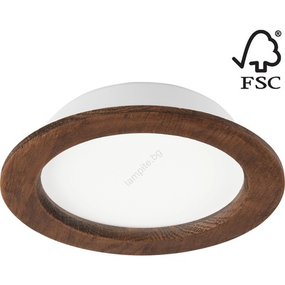 LAMKUR Led вградено осветително тяло woody spot led/16, 5w/230v 4000k череша Ø18, 5 см (la52410)