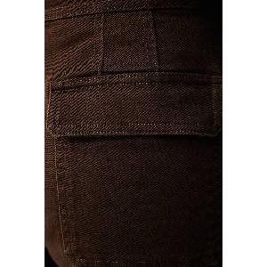 Calvin Klein Jeans широк панталон дамски от памук с еластан (LV047H624G)