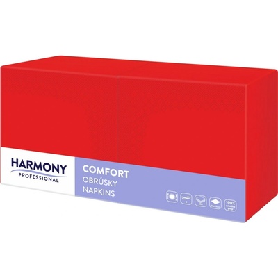 Harmony Ubrousky 2V red/červené 33x33 cm 250 ks