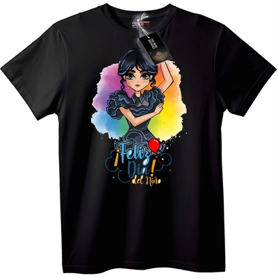 NOONEBRAND Тениска Детски празник - XL, Black