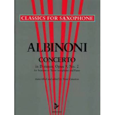 Concerto in D Minor Tomaso Albinoni,Trent Kynaston Noty