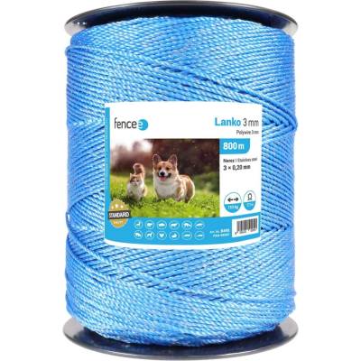 Lanko pro elektrický ohradník, průměr 3 mm, modré, délka 800 m