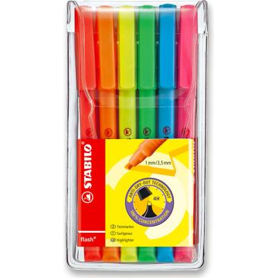 Stabilo flash 555/6 6 ks sada 6 různých barev
