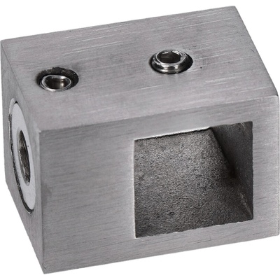 Držák profilu 15 x 15 mm, plochý, broušená nerez AISI 304