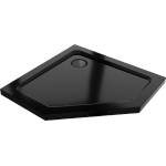 Mexen Flat петоъгълен душов поднос Slim 100 x 100 см, черен, сифон черен - 41P701010-B (41P701010-B)