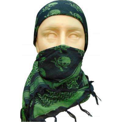 Šatka s strapcami zelená