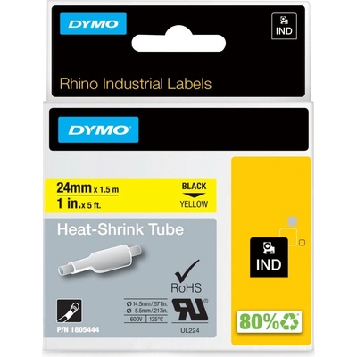 RHINO plochá zmršťovacia bužírka 24 mm x 1,5 m, žltá