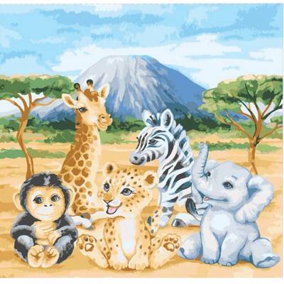 Craft Buddy Рисуване по номера Craft Buddy - Сафари (CBPBN3030F)