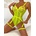 JGF Luna Sexy Body with Garters Neon Green L