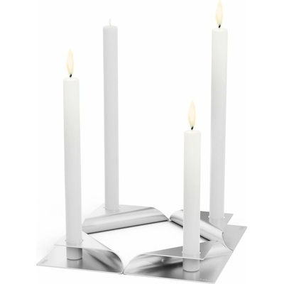 Höfats Square Candle Silver, 4 ks (00367)
