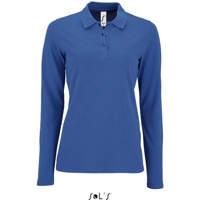 SOL'S Perfect LSL Women Dámske polo s dl. rukávom modrá royal