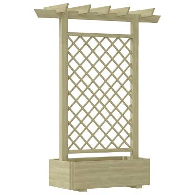 OMAXI Zahradní pergola s truhlíkem 162 x 56 x 204 cm dřevo 933335