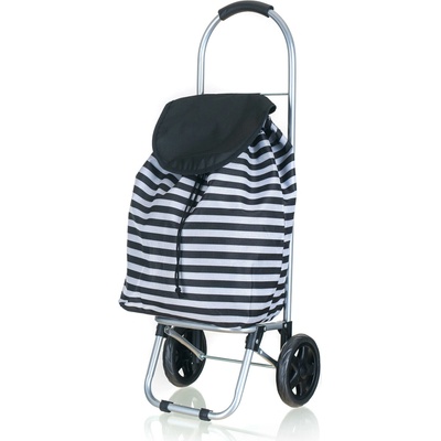 BRILANZ taška nákupní 30l, nosnost 25kg, PRUHY BÍ/ČER