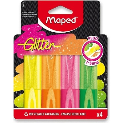 Maped Glitter Fluo 4 ks blistr 740247