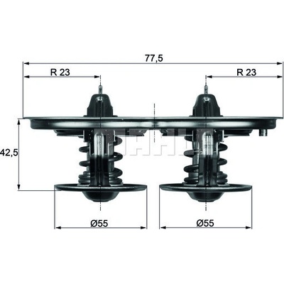 Termostat, chladivo MAHLE TX 32 75D