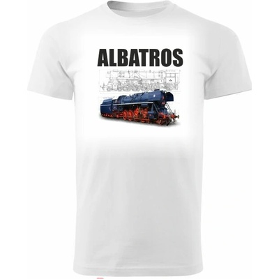 Lokomotiva Albatros (498-112) kvalitní bavlněné tričko bílá