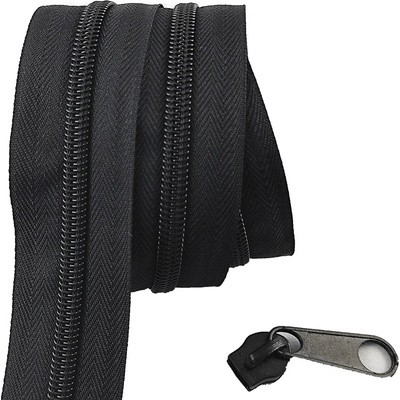 Zip spirálový černý 5 mm metráž