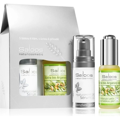 Saloos Extra bio Arganový olej 20 ml + Hyaluronové sérum 15 ml dárková sada