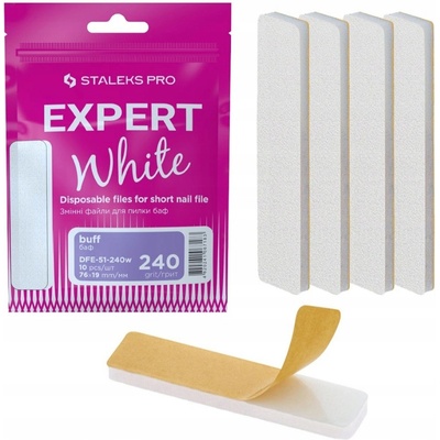 Staleks Jednorazový buffer na krátky základ EXPERT 240 grit 10ks DFE-51-240
