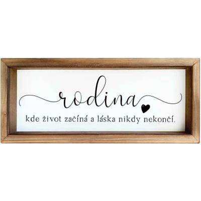 Dekorační obrázek 15 x 42 cm - Rodina