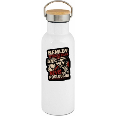 123TRIKO termoska Nemluv o tom, co děláš, vtipný tisk 500 ml