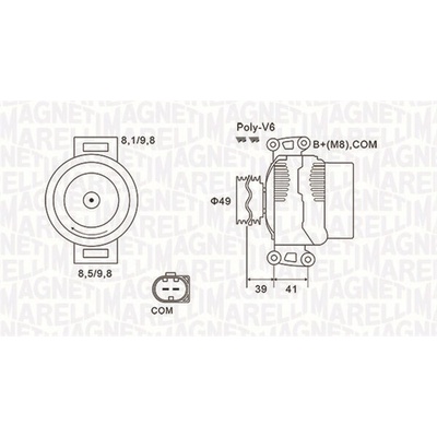 Alternátor MAGNETI MARELLI 063731953010